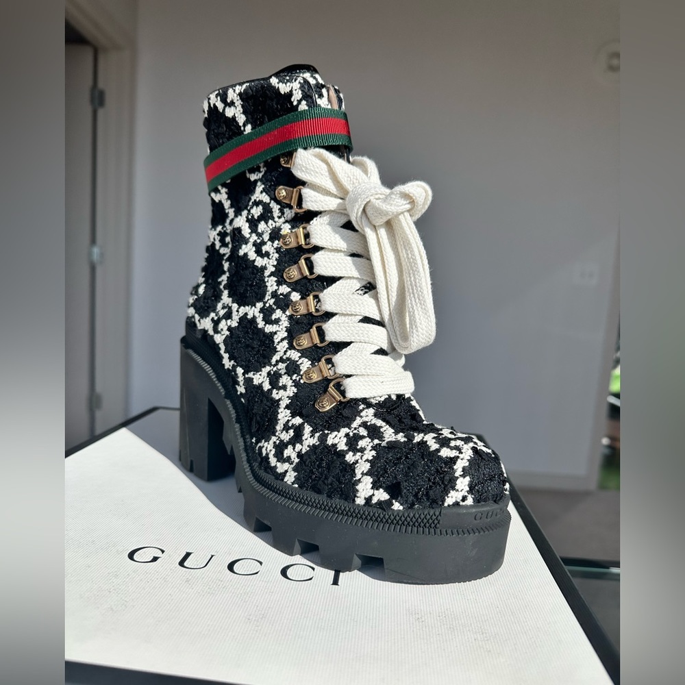 GG Gucci Combat Boots